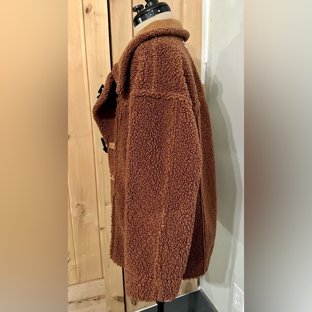 Free People Diogo Shearling Suede Sherpa Jacket Coat XS EUC - Picture 13 of 15
